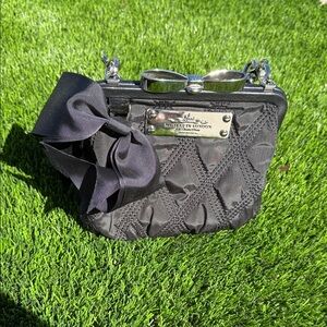 My flat in London Black Bow Clutch